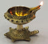 Brass Oil Lamp Deepak On Tortoise 0.095kg